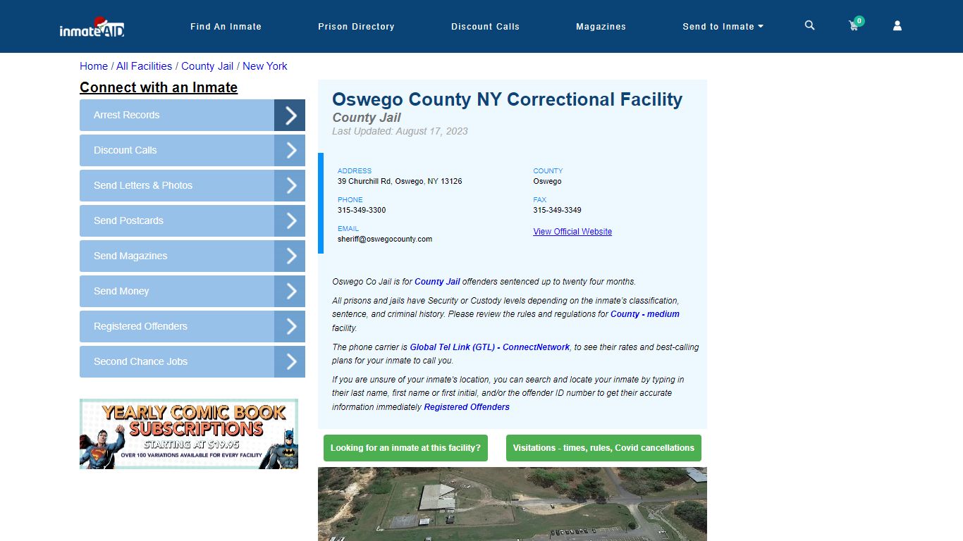 Oswego County NY Correctional Facility - Inmate Locator - Oswego, NY